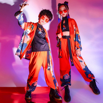 Chinese style girls catwalk fashion clothes fashion boys jazz dance performance clothes childrens model performance clothes childrens model national tide