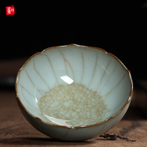 Huang Changwei Kiln master cup Kung Fu tea cup Single cup Longquan Celadon handmade Puer tea bowl Tea cup collection