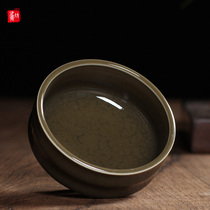 Longquan Celadon handmade cup Long Kiln wood burning master cup Single cup Kung Fu tea cup Antique tea cup collection
