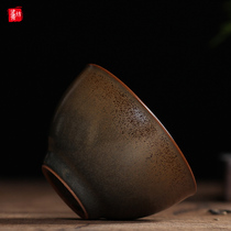 Longquan Celadon handmade master cup Single cup iron tire Kung Fu tea Teacup Ceramic tea cup Tea cup Puer Tea bowl