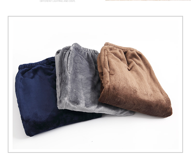 2 bộ đồ ngủ flannel ở Nam Cực mùa đông nam dày ấm cộng với quần nhung nhà san hô quan sot nam