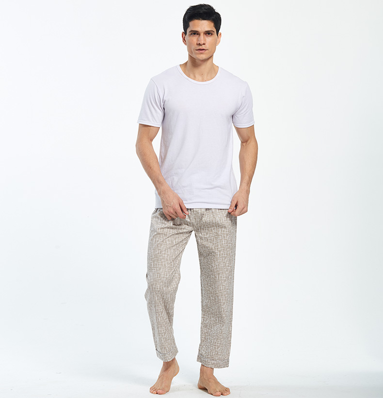 Nam cực mỏng phần pyjama quần nam quần cotton nhà quần phụ nữ dài lỏng quần cotton đồ ngủ nam và nữ quần nhà quần jean lửng nữ