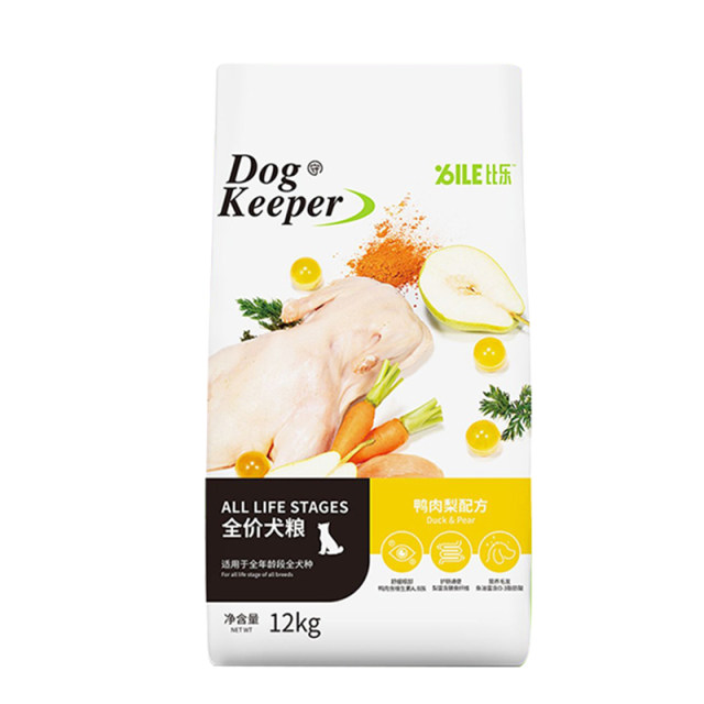 Bile Dog Food 12kg Duck Meat Pear Official Flagship Store Same Style Golden Retriever Corgi Large Adult Dog Food Puppy Dog Food