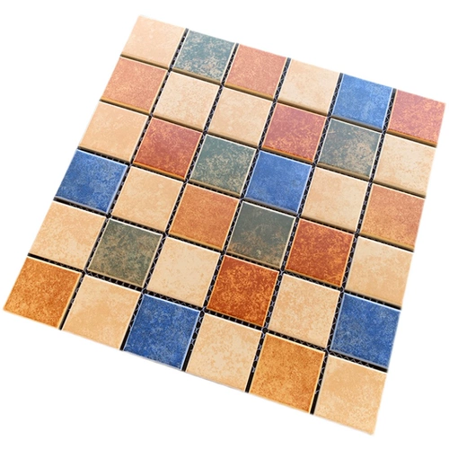 Античный ретро-цветный керамический мозаичный бассейн с рыбной пруд Ванная комната Анти-скользкая настенная плитка на открытом воздухе балкон потолок