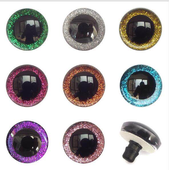 Three-dimensional FLASH CRYSTAL EYES EYES GLITTER EYES PLUSH TOY ANIMAL DOLL EYES PEARLESCENT GASKET 12MM