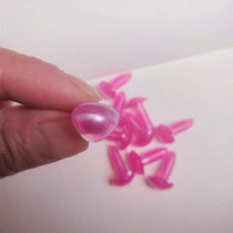 Triangular nose small animal nose handmade doll doll toy teddy bear doll accessories purple pink