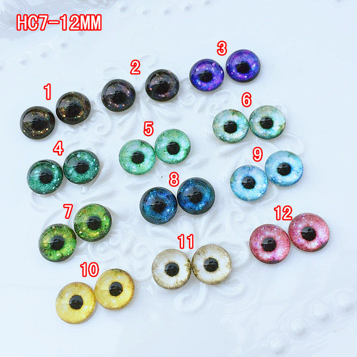 DIY cartoon doll Man Puppet wool felt animal specimen glass eyeball eyeball eyewear HC7-12MM