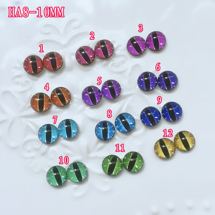 DIY glass Yiye eyeball eyeball doll Man Puppet eye Horror Accessories Cat Eye material HA8-10MM