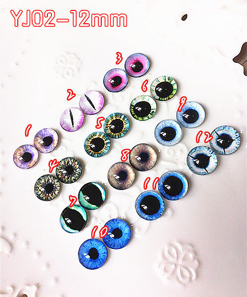 DIY doll Man Puppet wool felt animal specimen glass eyeball eyeball eyewear YJ02-12mm