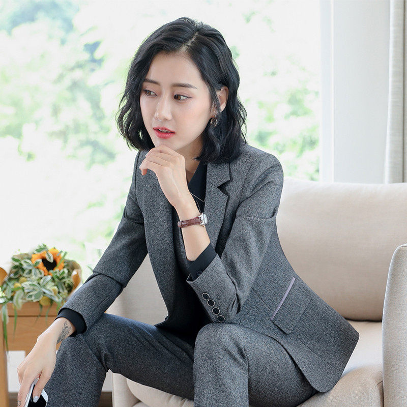 Small blazer women's professional suit 2020 autumn and winter new fashion temperament suit overalls interview formal dress