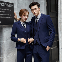Men and women with the same business suit suit set bank civil servant interview professional dress suit 4s shop sales work clothes