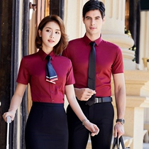 Men and women Career dress Shirt Short Sleeve Business Positive Clothing Sales Floor Insurance Workwear Shirt Custom Embroideologie