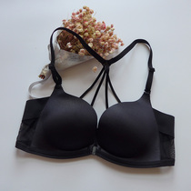 Underwear womens small chest gathered no steel ring thickened top support not empty cup summer non-slip front buckle parachute beautiful back bra