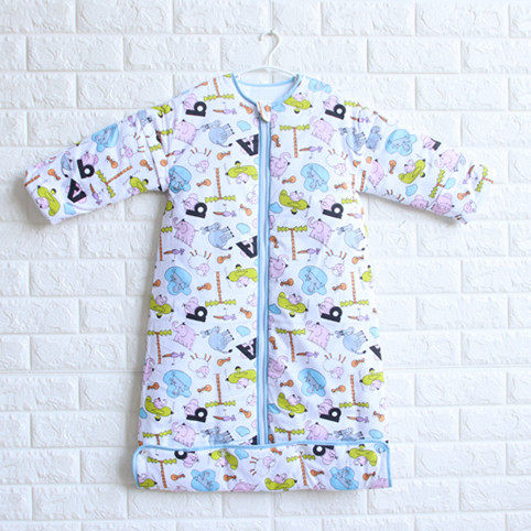 Growing Subsection Pure Cotton Children Sleeping Bag Baby Anti Kick Quilt Can Be Lengthened Removable Sleeve Spring Autumn Thin Cotton Autumn Winter Thickening Four Seasons-Taobao
