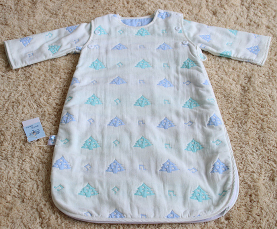 6-layer gauze baby baby baby sleeping bag anti-kick by spring and summer air conditioning room was pulled off the eye healthy fleeting