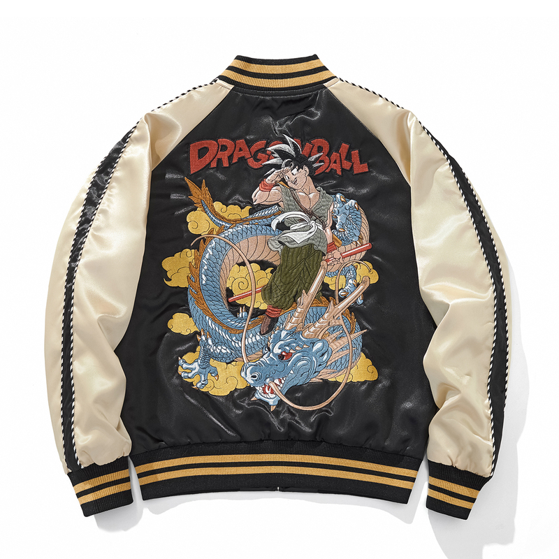 Dragon Ball Son Goku Heavy Embroidery Jacket Yokosuka Baseball Uniform Kakarot Baseball Uniform Unisex Cartoon