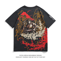 Beidou Divinist Boxer Kenjiro Mens Chaochiu T-shirt cartoon Cartoon Cartoon Fist Embroidery Short Sleeve Embroidered Cotton Half Sleeve