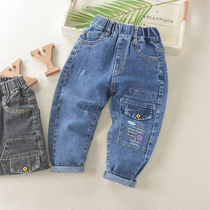 Autumn boys jeans 2021 Spring and Autumn New thin pants children boys baby Autumn casual trousers