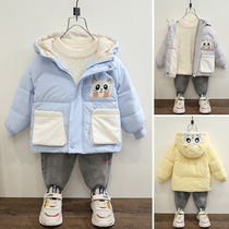 2021 winter clothes new white duck down jacket Boys Boys Girls baby thick warm children cartoon coat