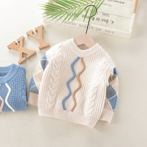 Baby sweater children 2021 Spring and Autumn new boy sweater Korean Children Baby foreign style autumn winter coat tide