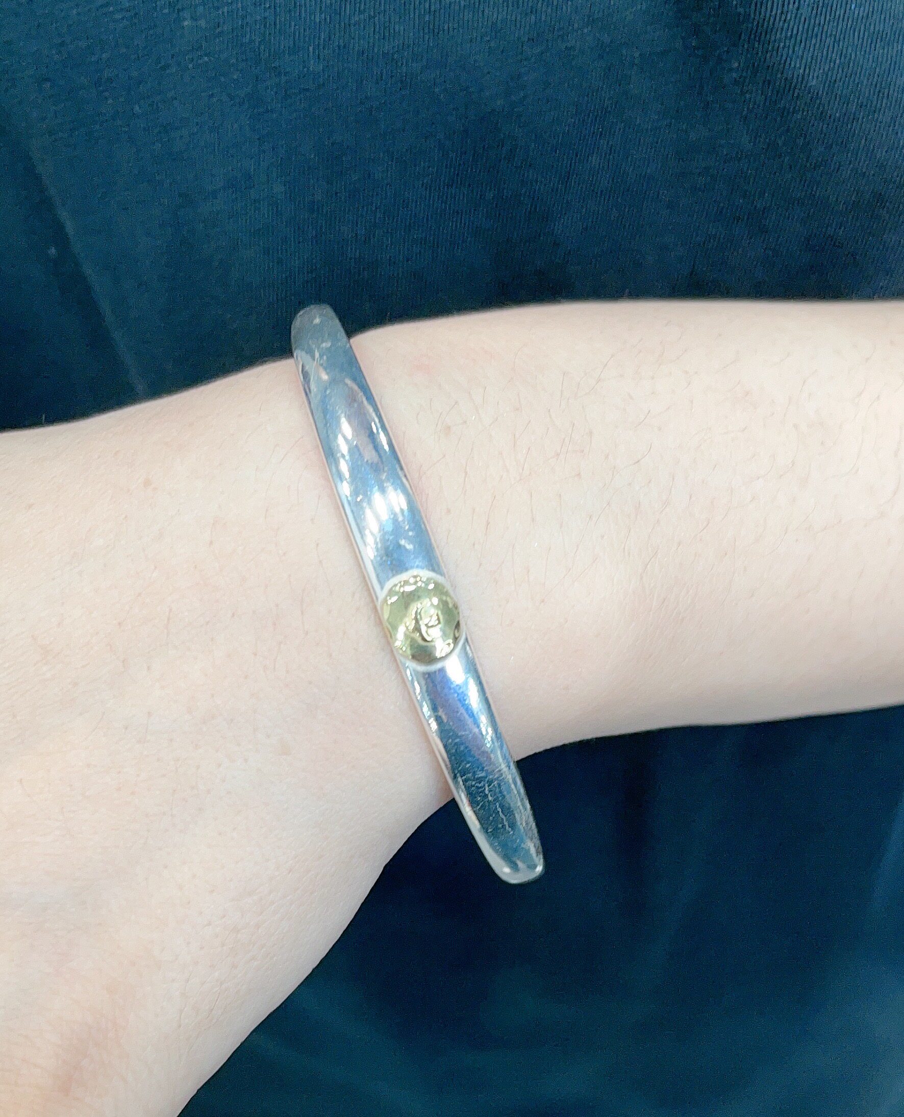 Non-refundable and non-exchangeable 925 silver 18K gold bracelet 9 24 Measure the size of your own hand