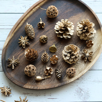 Christmas decoration Golden Lotus Golden octagonal flower silver pistachio pine fruit Bayberry fruit dried fruit