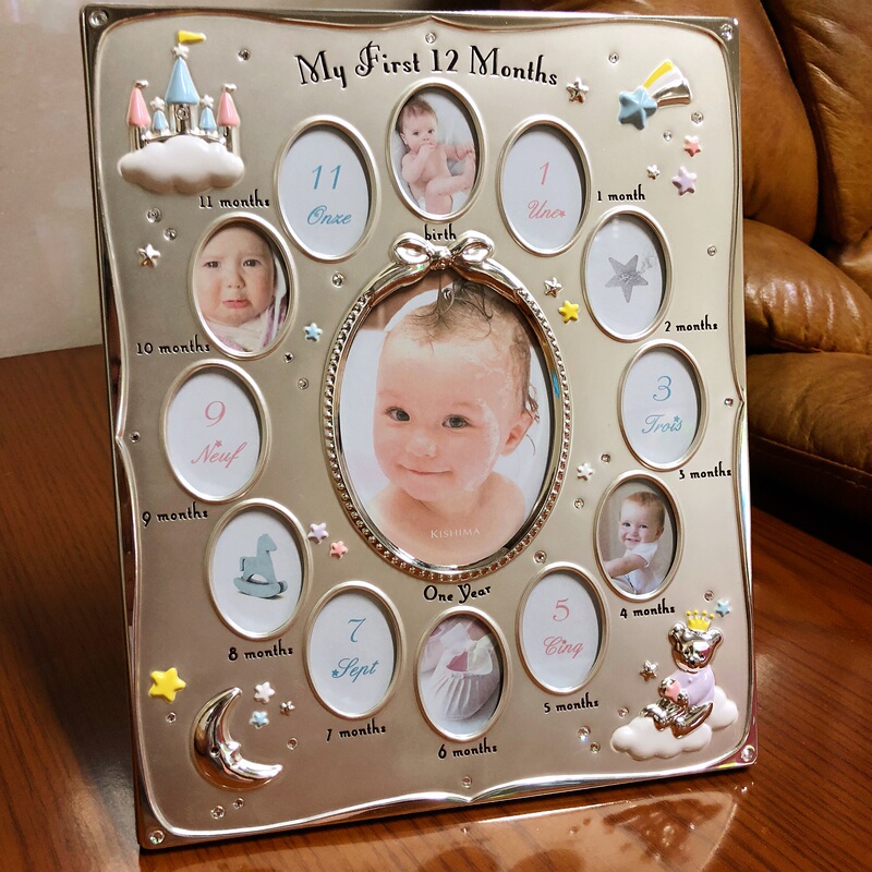 Now Available in Japan: Kishima Infant Growth Record Photo Frame Album, Baby First Birthday Gift, 0-12 Months, Ladonna