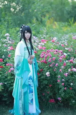 古装 Cos服梨花拟人cos 花神渐变对襟襦裙改良白浅 柳凄凄