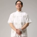 昊 2015 đầm mới mùa hè Hanfu cải tiến bộ đồ Tang nam trung niên tay ngắn tay áo Trung Quốc quan ao dan toc Trang phục dân tộc