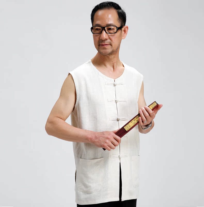 Bộ đồ mùa hè của người đàn ông Trung Quốc áo khoác cũ giản dị có thể giặt được áo nam đẹp