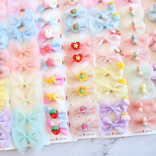 ການຂົນສົ່ງຟຣີພາກຮຽນ spring ແລະ summer pet hairpin duckbill clip Teddy Bichon Yorkshire dog clip hairpin bow