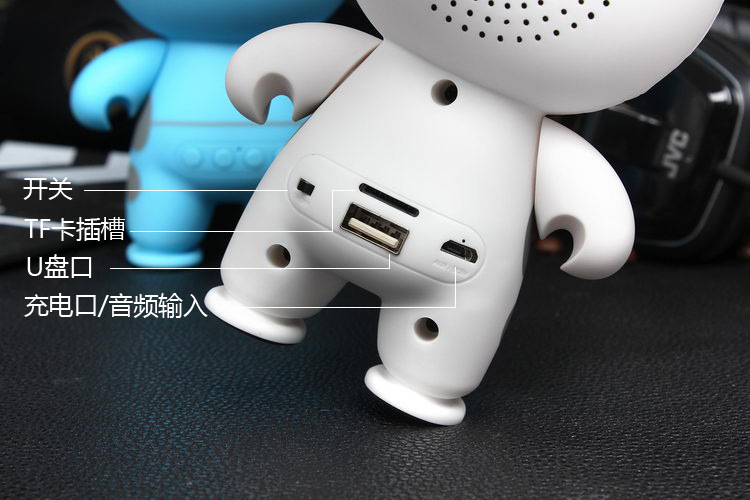 Sáng tạo không dây loa siêu trầm Bluetooth phim hoạt hình dễ thương trẻ em thẻ âm thanh mini máy nghe nhạc cầm tay - Trình phát TV thông minh 