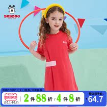 Babu childrens dress girls short sleeve T-shirt summer new thin foreign style coat childrens baby Leisure