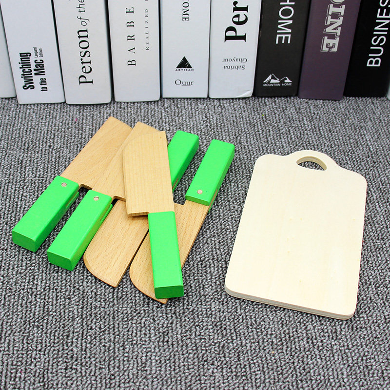Children Cut Vegetables and Fruits Cut Le Single Wooden Fruit Knife Toy Boys Girls Children Play Home Wine Accessories