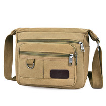 New shoulder bag mens casual large capacity canvas bag simple retro multifunctional mens shoulder bag youth backpack