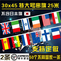 Extra large No. 6 Wanguo flag banner bar supermarket decoration triangle colorful flag flag custom 25 meters Shunfeng