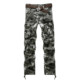 Fusika camouflage trousers men's loose straight casual pants retro wear-resistant multi-bag special forces military workwear pants