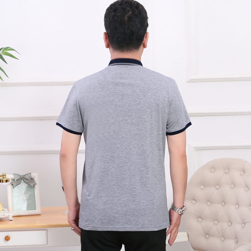 Cha ngắn tay t-shirt mùa hè 40-50 tuổi người đàn ông trung niên của mùa hè polo áo sơ mi trung niên cha dài tay quần áo