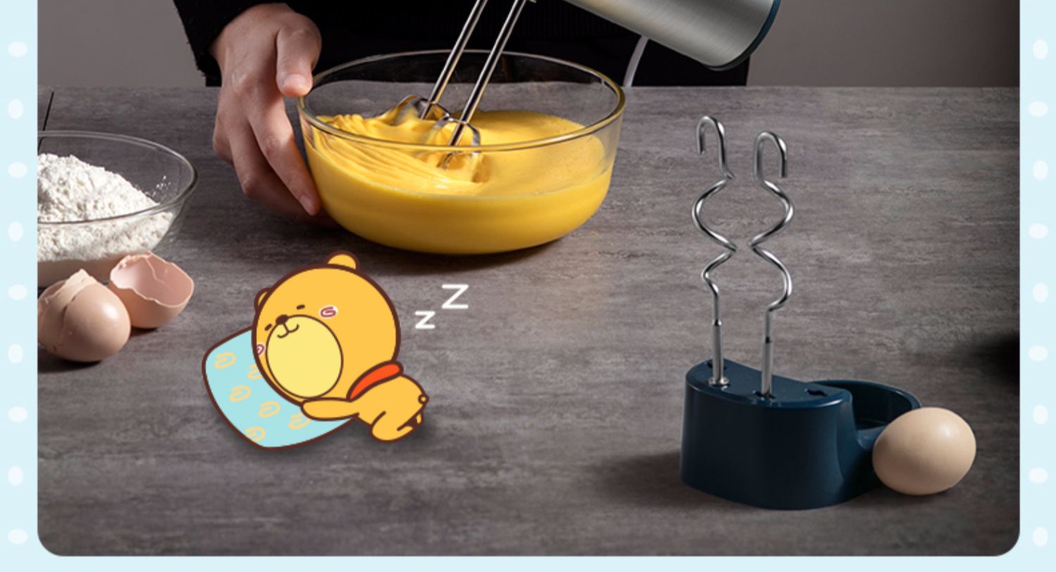 Bear / Cubs DDQ-B03R1 eggbeater điện gia dụng máy tính để bàn tự động máy trộn bằng thép không gỉ cầm tay - Máy trộn điện máy đánh trứng cầm tay philip
