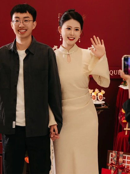 订婚礼服女新款鱼尾裙结婚回门服女平时可穿气质仙女连衣裙敬酒服