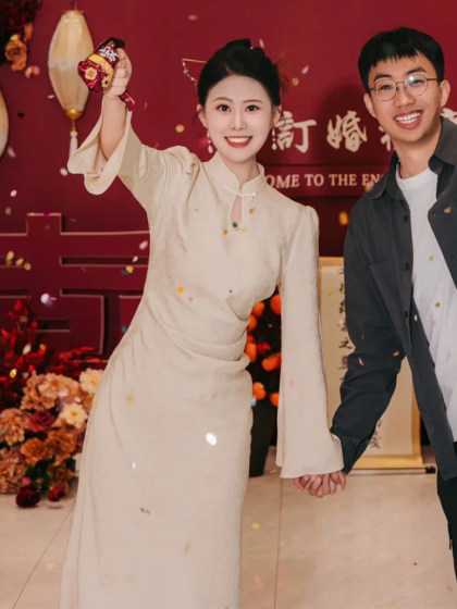 订婚礼服女新款鱼尾裙结婚回门服女平时可穿气质仙女连衣裙敬酒服