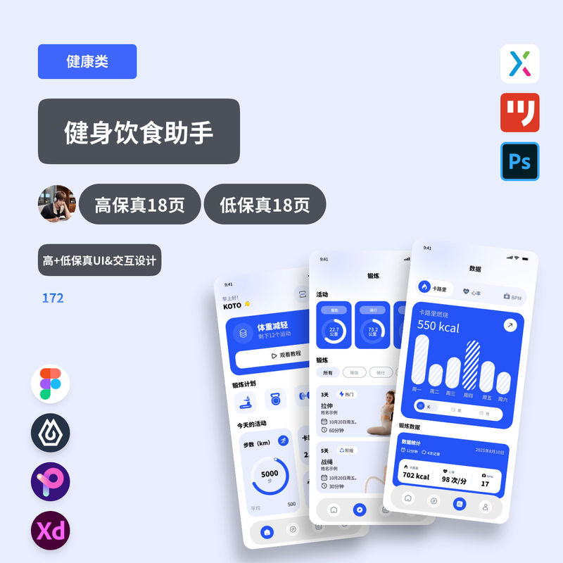 [App Interaction Design] Fitness and Diet Assistant-18 Pages-172