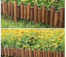 Carbonized anti-corrosion wooden fence garden decorated fence outdoor garden garden fence garden fence solid wooden guardrail outside