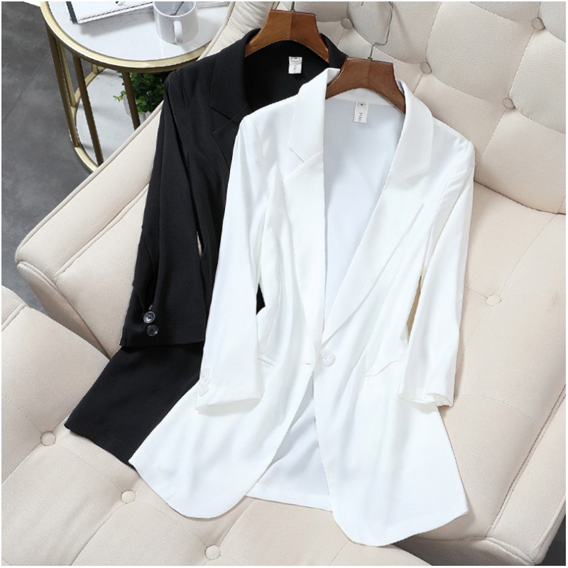 2026 New Spring and Summer High-End Blazer for Women, Plus Size Slimming Fashion White Suit, Plus Size Women's Clothing