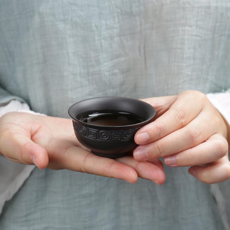 Violet arenaceous kung fu tea set contracted undressed ore, black mud of a complete set of domestic tea teapot teacup tea gifts