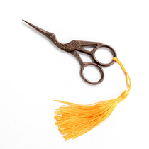 Kung Fu tea ceremony spare parts tea packaging bubble bag scissors Japanese retro crane-shaped tea art Puer tea knife