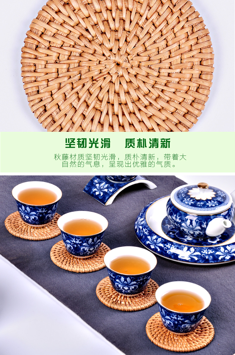 Chung cheng kung fu tea accessories cup mat insulation pad the receive style the cane top service up the cup pad combination cup iron pot are it