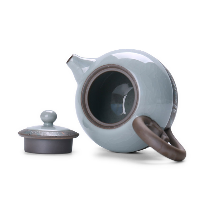 Open the slice is the elder brother of the ceramic up teapot can raise your up kung fu tea set upright character single pot teapot household