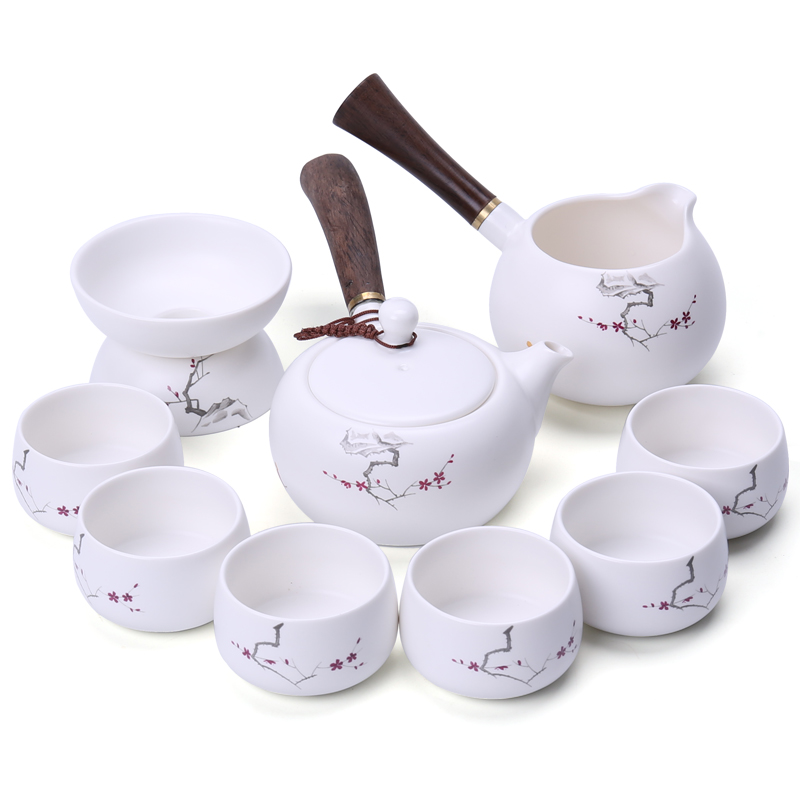 Chiang kai-shek lateral ceramic teapot set of tea cups kiln white of a complete set of kung fu tea set gift boxes