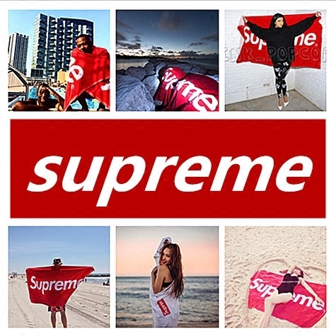 Supreme Trendy Brand Towel for Running, Sweat-Wiping, Bath Towel, Logo Air Conditioning Blanket, Sports Beach Towel, Trendy Oversized Super Absorbent Towel